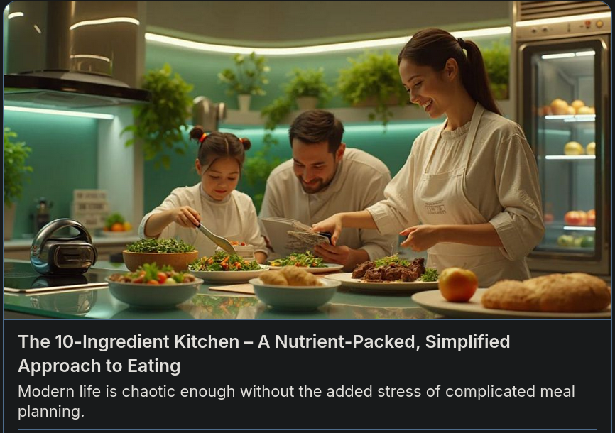 Young family in kitchen