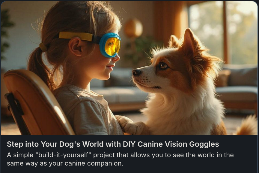 Girl with goggles and dog