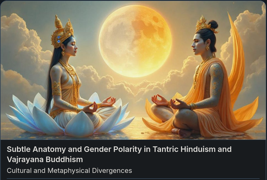 Deified man and woman meditating